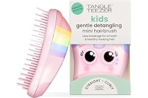 Tangle Teezer Mini Original Hairbrush - For Wet & Dry Hair - Detangling Brush for All Hair Types - Perfect Brush For Kids & Travel - Rainbow the Unicorn