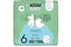 DELIPAP Muumi Baby Eco Pull Ups Size 6, 12-20 kg, 36 Sensitive Premium Nappy Pants with Leakage Barrier | Soft and Skin Friendly, No Unnecessary Chemicals |