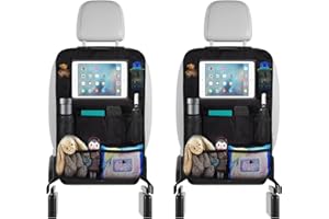 DOTTALL Organisateur de Voiture Enfants, 2 PCS Protection de Dossier Avec Poche iPad 10 Pouces, 10 Poches Protecteur de Siège