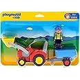 Playmobil 6964 1.2.3 Farmer with Tractor and Trailer, Educational Toy, Fun Imaginative Role-Play, Playset Suitable for Children Ages 1.5+ years