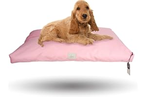 Ligo Tommy - Materasso per Cani Idrorepellente e AntiGraffio, Realizzato in Italia. Cuscino Cuccia per Cane AntiGraffio antimacchia Perfetto per l'uso Interno ed Esterno. (M: 100 x 60 cm, ROSA)