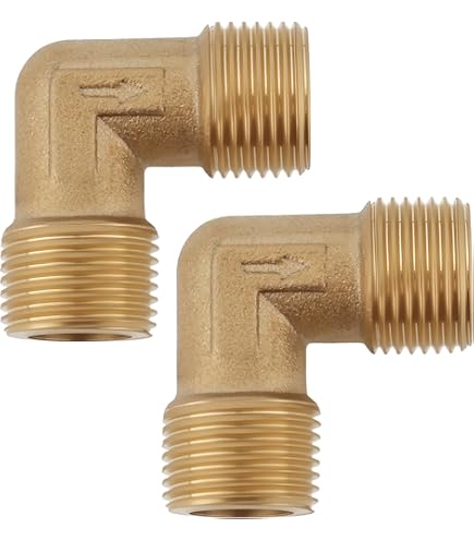 1 Pack 90 Degree Elbow, 3/8 Inch Male X 3/8 Inch Male Brass Right Angle Pipe Fitting Connector For Fluid Gas Fuel Oil Pipe 31x31mm - View #10