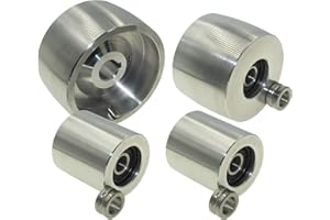 LASANA SMART MACHINES (AL4-19) Kit de meuleuse à courroie fraisée CNC pour aiguiseur de couteaux 100 mm Entraînement 19 mm Tige 75 mm Roue de direction 50 mm Idler