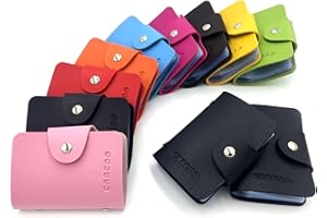 AirZyx Porte Carte Femme Homme Porte Carte de Credit Femme Homme 24 Fentes (Noir)