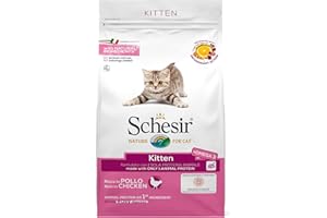 Schesir Cat Kitten kurczak, sucha karma dla kotów dla młodych kotków, worek 1,5 kg