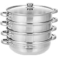 Royalford 4Layer SS Steamer/30CM1X8, silver, RF10427
