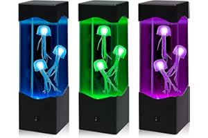 DoRight Jellyfish Lamp, Jelly Fish LED Light Lamp Colour Changing, Aquarium Lava Lamp, Jellyfish Tank Mood Lamp for Home Office Living Room Decor Kids Adults Birthday Gift Christmas, USB 5V, 1 Pack