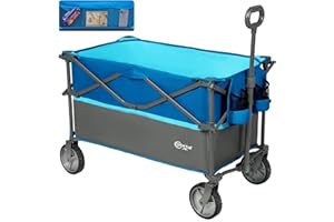 PORTAL XL Deeper Festival Trolley on Wheels 228L Larger Capacity Folding Camping Garden Beach Trolley Heavy Duty Pull along Cart Collapsible Wagon Foldable Picnic Trailer Hand Truck