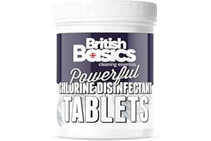BritishBasics - Chlorine Disinfectant Tablets | For Hot Tubs, Spas and Pools | 200 Tablets 640g, White