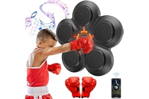 Jokapy Boxmaschine mit Musik, Smart Bluetooth Music Boxing Maschine für Erwachsene/Kinder, elektronisches Boxgerät, tragbar, zur Wandmontage, Trainingsartikel für Boxen mit Boxhandschuhen