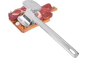 IB KOOT Steel Steak Meat Tenderizer Mallet for Kitchen and BBQ, Sturdy Stainless Steel