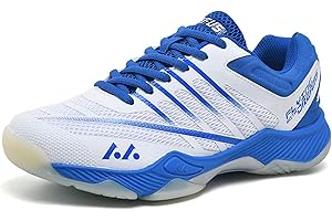 JiuQing Men's Badminton Shoes Lightweight Volleyball Tennis Shoes Sneakers Breathable Anti-Slip