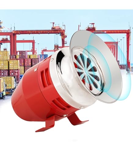Horns 220V 120DB Red Mini Industrial Motor Alarm Metal Loud Industrial Electric Motor Powered Alarm MS-190 Sound Buzzer Siren