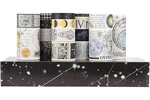 LGEGE Lot de 18 rouleaux de ruban washi Tape adhésif vintage - 75/50/30/25/20/15/10/5 mm de large - Thème de la vie élégante - Downtown Alley Cottage Garden - Lettre antique sur le cygne (2 m)