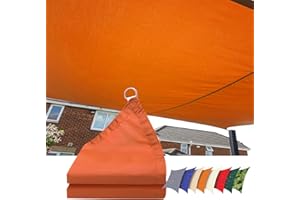 GYUEZX Shade Sail Waterproof,2x2m Rectangle Sunscreen Awning Canopy,Outdoor Shade Canopy 95% UV Protection with Free Rope,for Deck Garden, Patio,Yard,Party,Beach