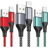 RAVIAD iPhone Charger Cable 3M 3Pack MFi Certified Long Lightning Cable | Fast Charging Nylon Braided iPhone Cable Compatible