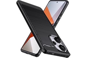 Natbok Funda para Xiaomi Redmi Note 13 Pro Plus 5G,TPU Suave + Fibra de Carbono Flexible Carcasa,Grado Militar a Prueba de Golpes,Anti-Raspaduras,Antideslizante Funda Redmi Note 13 Pro Plus,Negro