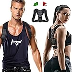 Amun&igrave; Correttore di Postura Spalle Schiena Supporto, a Fascia Traspirante Regolabile Posturale Correzione per Uomo e...