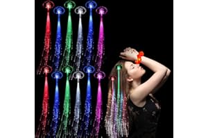 SHENGRUILI 12 Stück LED Haarschmuck,LED Haar Barrettes,Haarclips Leuchtend,LED Haare Haarspangen,Leuchten Spielzeug,für Hochzeit,Weihnachten,Halloween Party