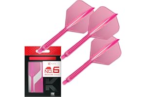 Target Darts Plumas y Cañas Integradas K Flex, No.6 | Paquete de 3 K-Flex - No.6, Kflex, Pluma y Caña Moldeadas Todo en Uno Longitudes: Corto, Intermedio y Medio | Accesorios Profesionales para Dardos
