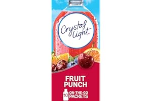 Crystal Light Drink Mix On The Go - 2 Boxes, 10 Sachets Per Box - Add to Glass or Bottle of Water (Fruit Punch)