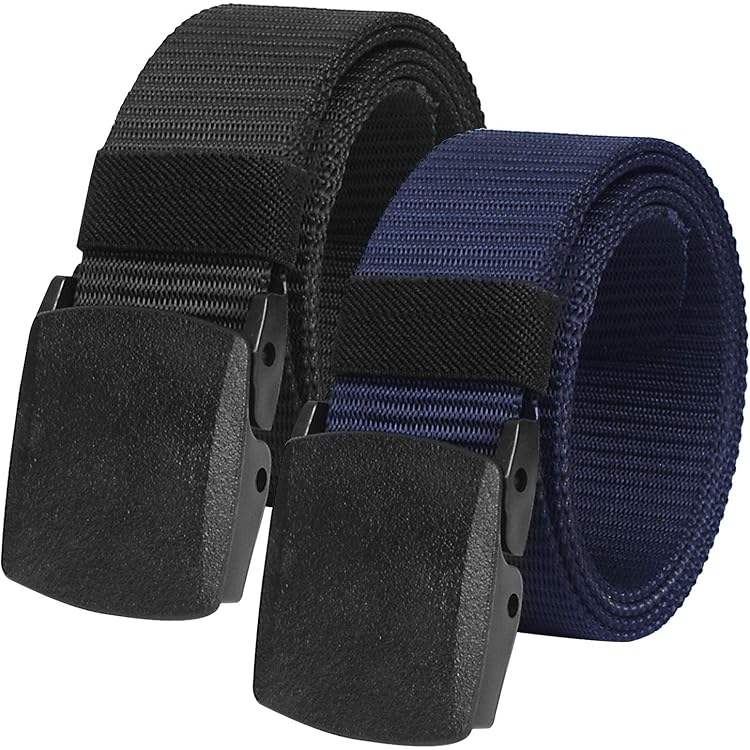 flintronic Nylon herenriem, 120/125/130 cm, elastische riem voor heren