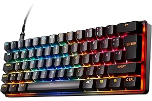 ‎STEELSERIES SteelSeries Apex Pro Mini Gen 3 Gaming Tastatur 60 Prozent - Hall Effect Switches OmniPoint 3.0 - Anpassbarer Auslösebereich - GG Quickset - Rapid Trigger - Rapid Tap-SOCD - DE Layout QWERTZ