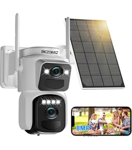 Caméra De Sécurité Extérieure 8MP Double Objectif - 4K, Vision Nocturne Couleur, Détection Humaine, étanche IP66 - Avec Carte 32Go