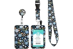 COCHIE Uchwyt na identyfikator ze sznurkiem na szyję z uchwytem na karty, pasek na szyję z Swivel Lobster Clasp - do identyfikatora, klucze, aparat, telefon komórkowy