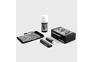 3-in-1 Vinyl Schallplatten Reinigung Kit – Vinyl LP Platten Reinigungsset mit Reinigungsspray, Antistatik Kohlefaserbürste und Nadelbürste | Record Cleaner für besseren Sound, Keith Haring Edition