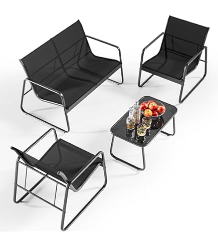 tectake - tuinset Monaco - wicker - aluminium - grijs | Leen Bakker