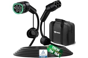 GONEO Tipo 2 Cavo di Ricarica 11kW 7M 16A Cavo di Ricarica Auto Elettrica Tipo 2 3 Fasi per E Auto EV/PHEV Tipo 2 a Tipo 2 Mode 3 Cavo di Ricarica per Modello S/3/X/Y e-Golf ID.3 i3/i8