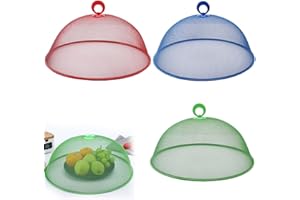 YIMINI 3 Pezzi Cibo Coperture per Ombrelli, Copertura Alimenti Monouso, Copertura Alimentare Pieghevoli, Coprivivande, Adatto a Casa, All'Aperto, Mosca, Insetto, Prevenzione delle Zanzare