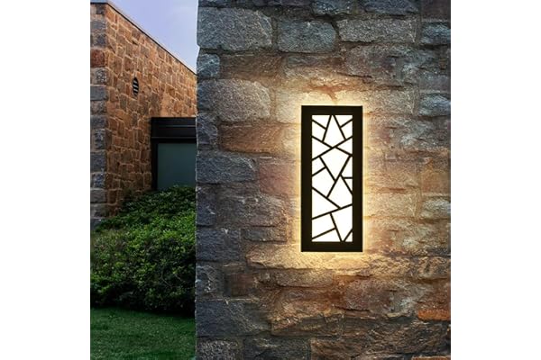 LED Longue Applique Murale Ip67 Étanche Villa Intérieur Extérieur Anthracite pour Jardin Appliques Longue MuralesTerrasse-30CM,Lumière chaude