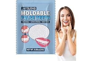 SENHE Fake Teeth for Missing Teeth - Temporary Tooth Repair Kit for Filling The Missing Broken Tooth and Gaps | Do It Yourself Thermal Fitting Beads for Vampire Dentures, Moldable False Teeth