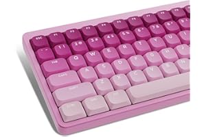 SDYZ XVX Low Profile Keycaps - Custom Keycaps, Gradient PBT Keycaps for 60% 65% 75% 100% Cherry Gateron MX Switches (Low Profile and Tradition Profile) Mechanical Keyboard and More - Pink