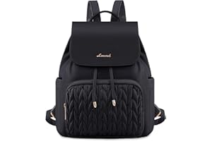 LOVEVOOK Women's Small Waterproof City Backpack Handbag 2 in 1 Mini Bag Daypack Backpack Women Elegant for Leisure School Travel Work, A-Black, Casual