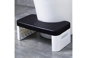 HI FINE CARE Toiletten-Tritthocker, WC-Hilfsstufen, Badezimmer-WC-Hocker, Kinder-Tot-Tritthocker, faltbarer WC-Hocker, passend für alle Toiletten, zusammenklappbar für einfache Lagerung (schwarz)