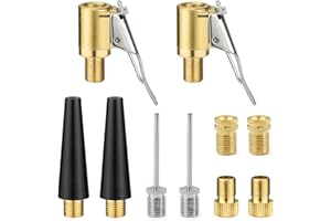 FL HUA Tyre Inflator Adapter Set, Air Chuck and Bike Pump Adaptor, Valve Adapter Kit Compatible with Presta, Schrader, Cars, Bicycles, Sports Balls and Inflatables