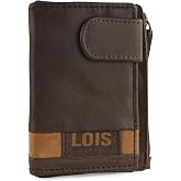 Men's Leather Wallet - Men's Leather Wallet with External Coin Purse and T