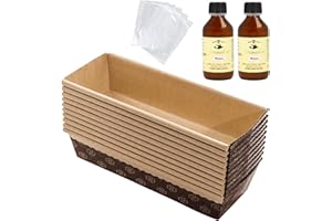 PASTICCERIA FRACCARO 1932 Kit Stampo per Plumcake (10pz x 400 gr) + Aroma per Dolci Fraccaro (2pz - 100 ml) + Sacchetto (10 pz), Stampi di Carta di Pura Cellulosa ideale per l’uso in Forno, resistente al calore 200°C