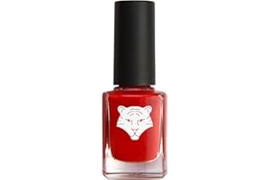 Vernis à Ongles Vegan & Naturel - Couleur Rouge 298 "Hit It Big" - Ingrédients Naturels & Bio-sourcés - Brillance Longue Durée - ALL TIGERS