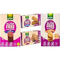 Gullon Gluten Free Chocolate Chip Biscuit Cookies 130 Gr. No Added Sugar, Wheat Free 3 PACK