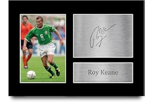 HWC Trading Foto de autógrafo impreso A4 Roy Keane Irlanda para aficionados al fútbol y seguidores