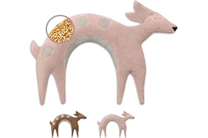 LESCHI Wheat Bag Microwavable - 100% Organic Cotton and Organic Wheat - Fawn Rosa - Microwave Pillow, Unscented - Snug Grain Pillow Ideal for Tension in Back, Neck and Shoulders