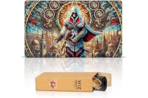 WIZCRAFT GAMING Stained Glass Killer (Stitched) - MTG Game Mat - Compatible with Magic The Gathering Playmat - Play MTG, YuGiOh, TCG - Original Game Mat Designs and Accessories