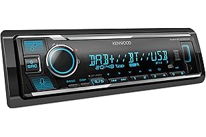 Kenwood KMM-BT508DAB - USB-Autoradio mit DAB+ & Bluetooth Freisprecheinrichtung (Amazon Alexa, Soundprozessor, USB, AUX, 2 x Pre-Out 2.5 V, 4 x 50 Watt, VAR. Beleuchtung, inkl. DAB+ Antenne)