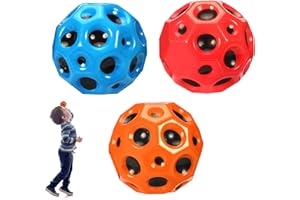 Mkitnvy 3 Stück Jump Ball, 7cm Sprünge Gummiball, Moon Space Ball Mini Bouncing Ball Toy, Planeten Hüpfbälle EIN Knallendes Geräusch Machen Bounce Ball Bouncing Ball für Kinder Party Gift