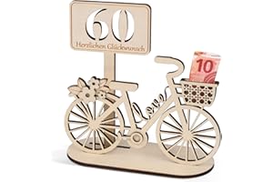 I LOVE MOM Geldgeschenk Geburtstag Holz, Fahrrad Geschenk, DIY Deko Zahlen für Radfahrer Geschenke, Hochzeiten, Partys, Geburtstage, Jubiläum (Bike-60)