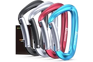 Brotree Karabiner mit 1200kg Belastbarkeit Karabinerhaken Schwerlast 12KN Schnellverschluss für Hängematten, Camping, Wandern, Rucksack